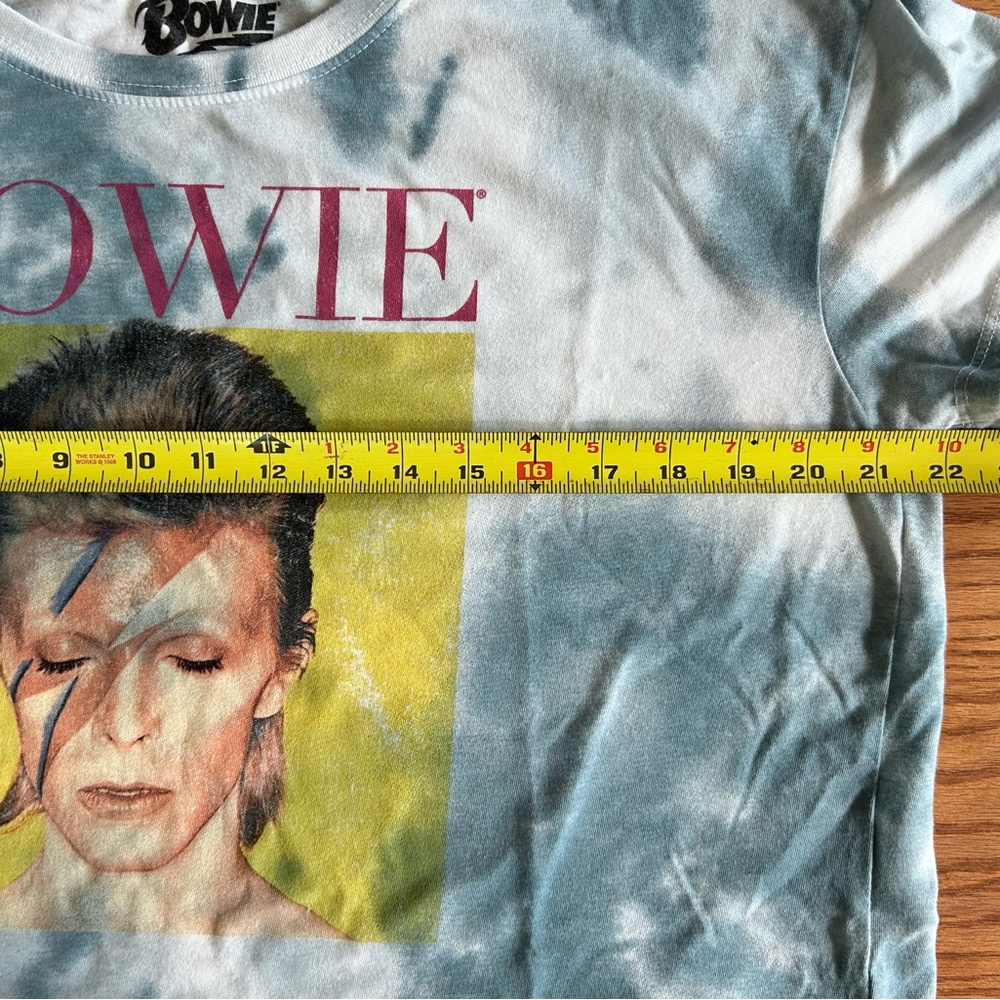 David Bowie Crop Top T-shirt Large tie dye - Picture 4 of 5